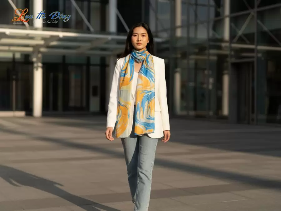 Khăn Lụa Tơ Tằm Thủy Ấn