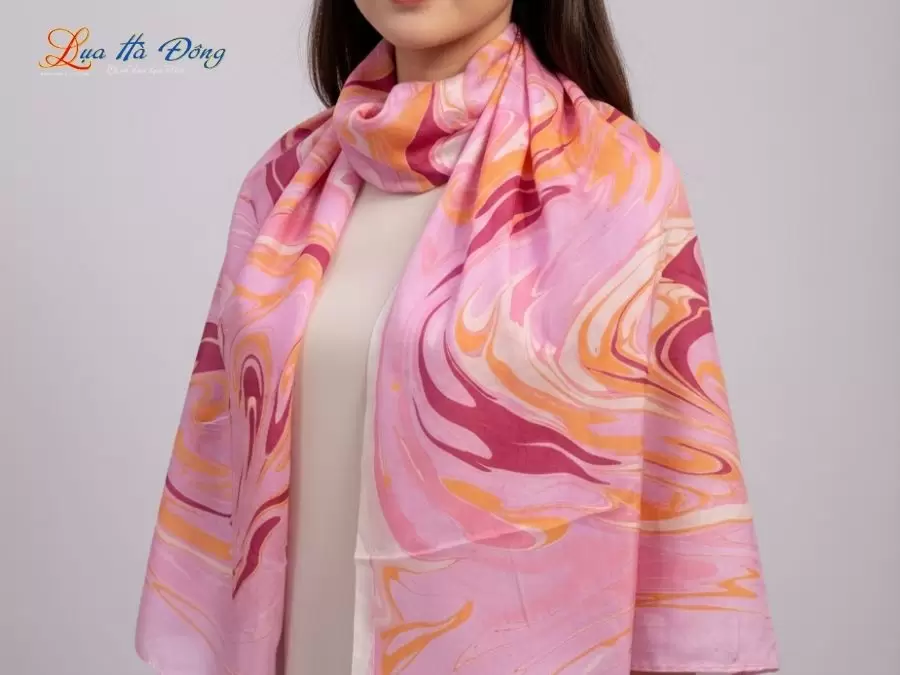 Khăn Lụa Tơ Tằm Thủy Ấn