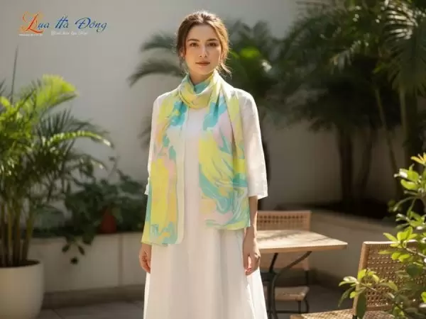 Khăn Lụa Tơ Tằm Thủy Ấn