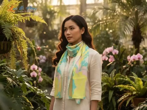 Khăn Lụa Tơ Tằm Thủy Ấn