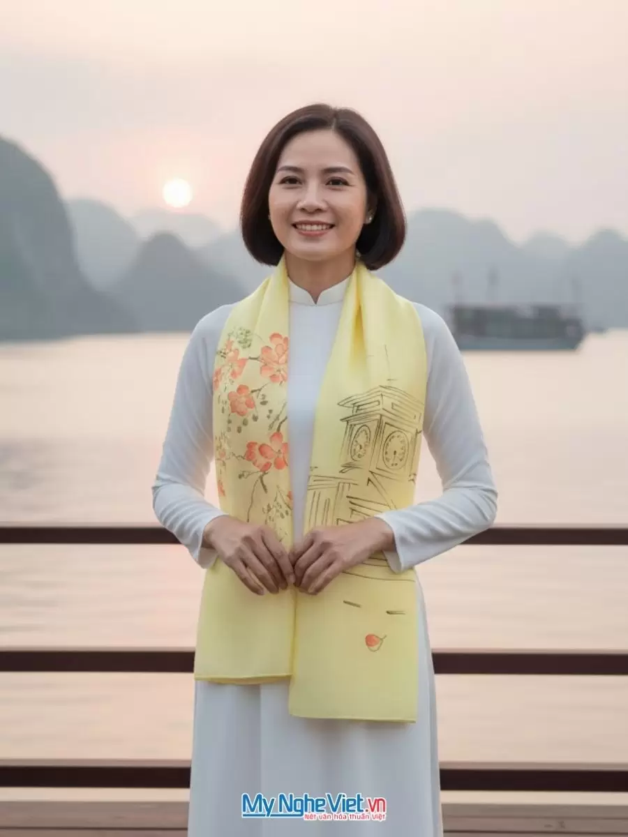 bo-qua-tang-khan-lua-ve-tay-va-hop-trang-suc-son-mai (5) Set quà tặng khăn lụa vẽ tay và hộp trang sức sơn mài cao cấp
