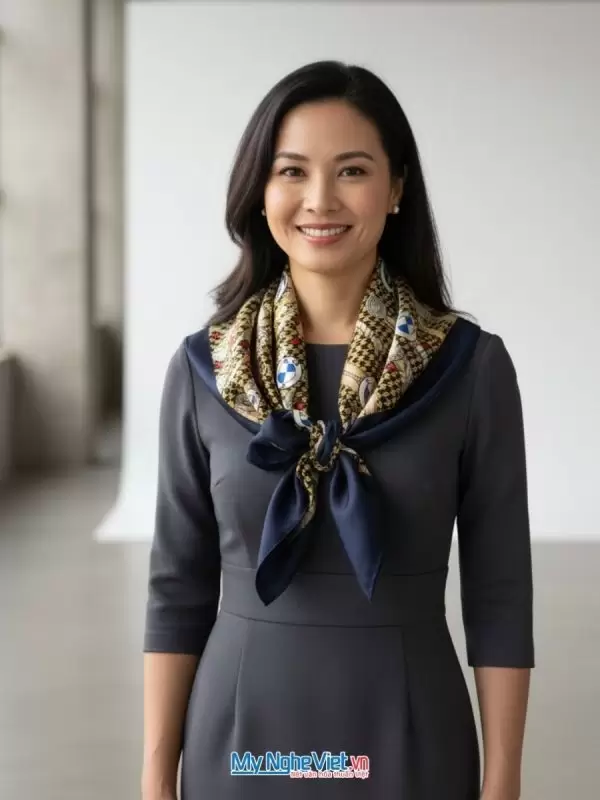 Khăn lụa tơ tằm in họa tiết nghệ thuật