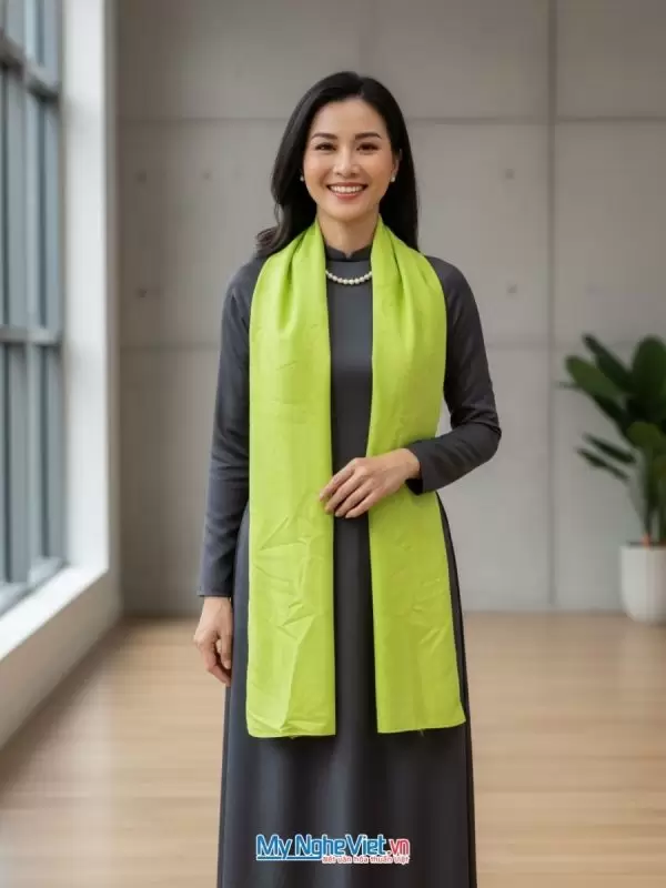 Khăn lụa tơ tằm vân cổ cao cấp