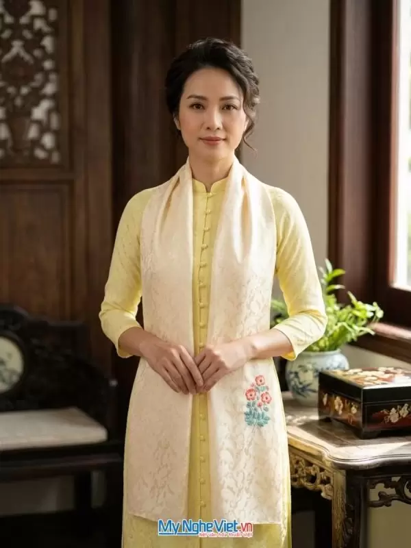 Set quà tặng khăn lụa và hộp sơn mài. Quà tặng đối tác, khách du lịch